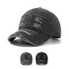 Retro washed old ripped baseball cap women's summer sunshade letters versatile face peaked cap tide