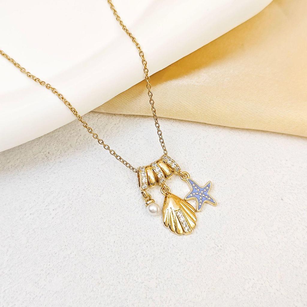 Women's Gold-Plated Copper Necklace: Luxury Fu Lu Pendant Clavicle Chain - Versatile Fashion Accessory
