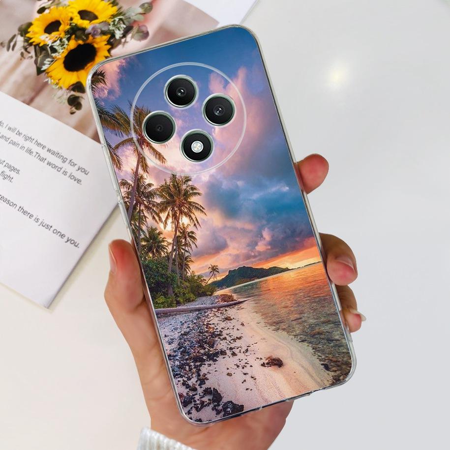 For Oppo Reno12 F Case CPH2637 Shockproof Cover Cute Cat Cartoon Soft Slim Clear Phone Cases For OPPO Reno 12F 4G CPH2687 Fundas