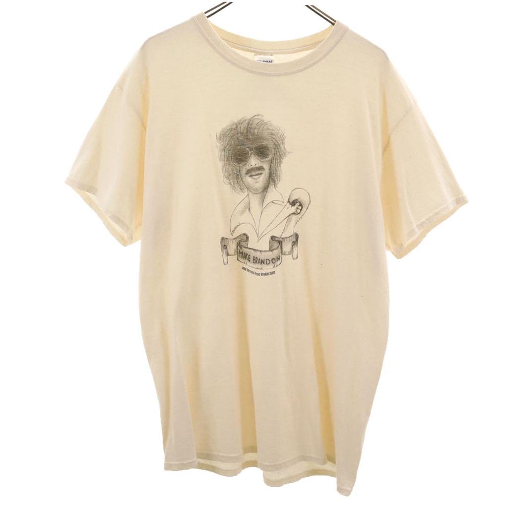 GILDAN Short sleeve T-shirt L Off-white Men's Used