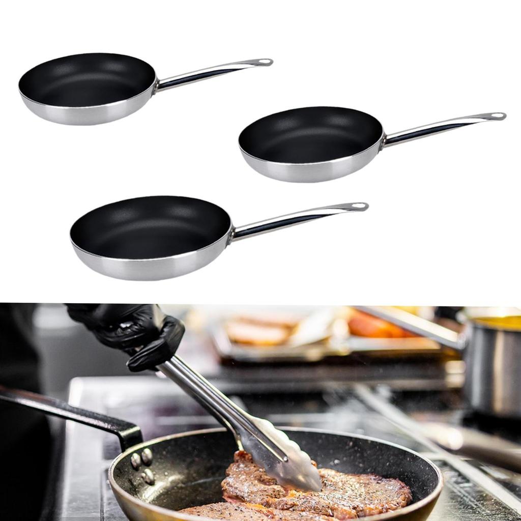 Aluminium Frying Pan for Induction Cooking with Long Handle And Round Design