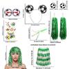 Fringe Skirt Soccer Fan Costume Supplies Set Cheerleading Gear Set  Game Day Match Party