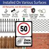 2D Flat, 1pc Vintage 50th Birthday Aluminium Sign "40 Zone Ends, 50 Speed Limit"- 8"x12" Rustic Birthday Party Decor, Funny Over-the-Hill Wall Art