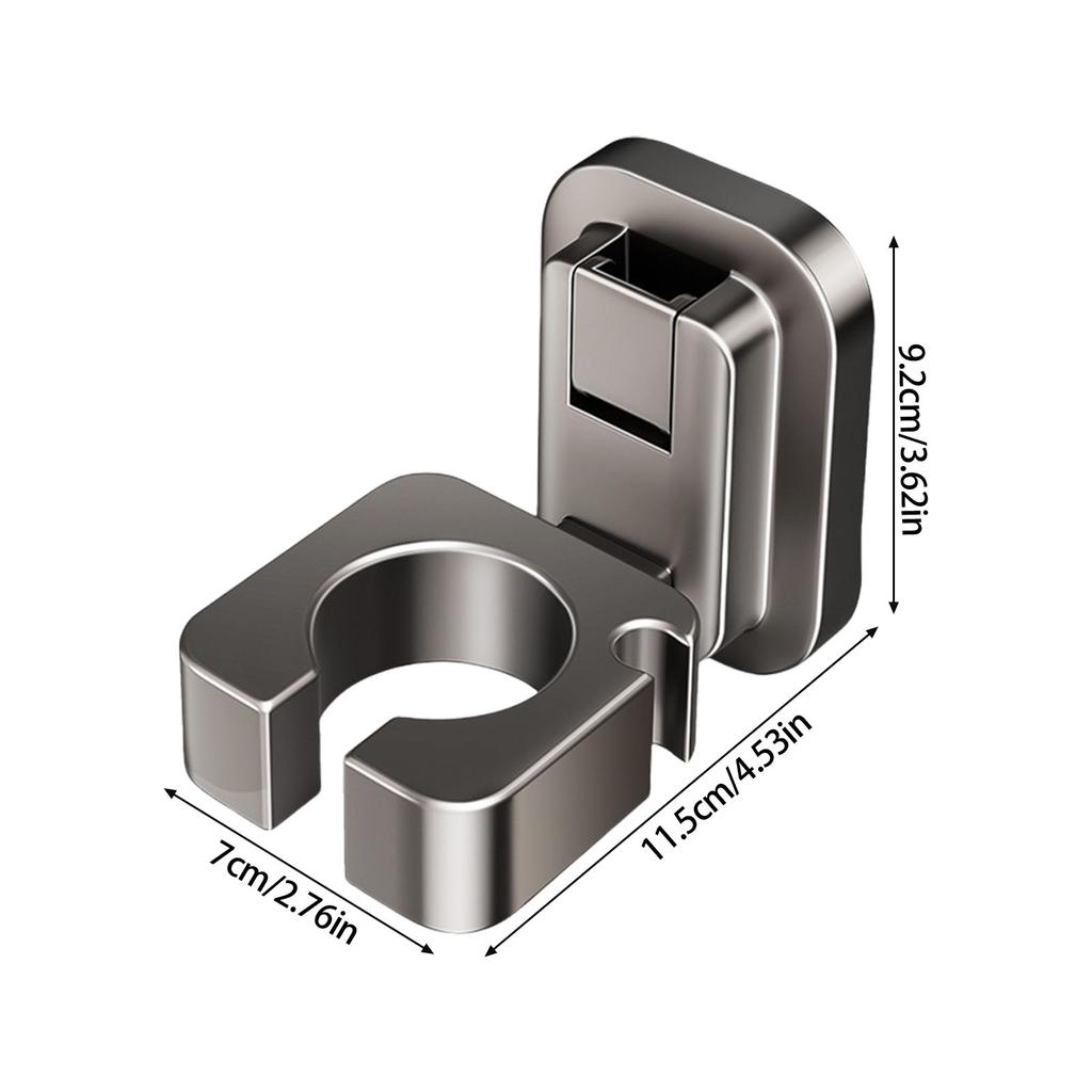 Elegant Sturdy Plastic Adhesive Wall Mounted Hair Dryer Holders for Easy Installation and Removal In Bathrooms