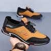 Soft sole wear-resistant men's shoes new Paul trend leather surface white shoes air cushion running shoes lace-up sports shoes men