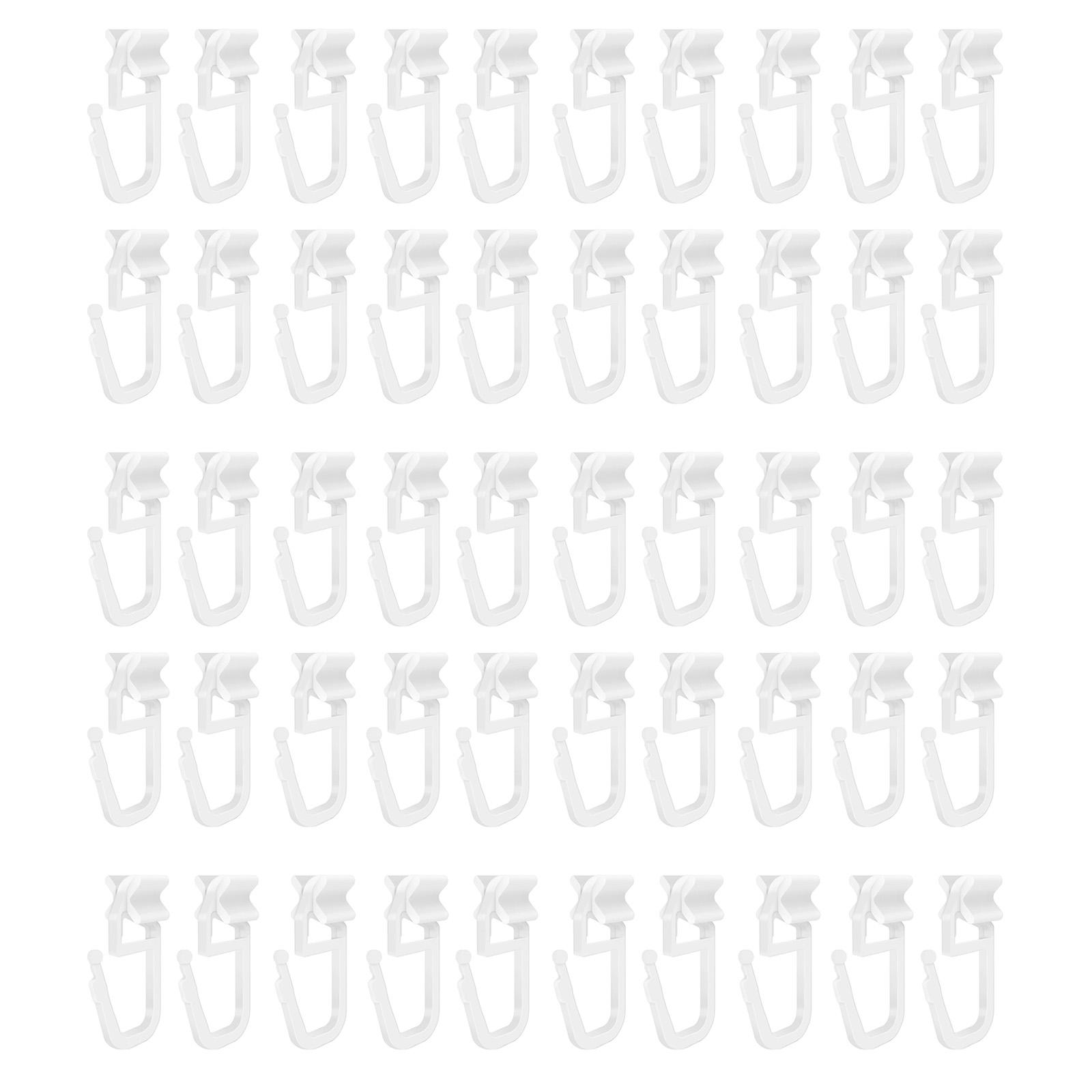 

50 шт. Прочные крючки для штор Глайдеры для штор Совместимые с большинством карнизов для штор для плавного движения