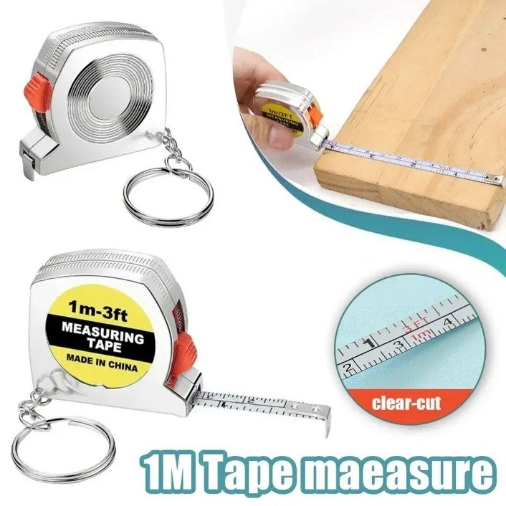 Retractable Tape Measure Keychain 3-Foot/1-Meter Measure Keychain  Carpentry Drawing