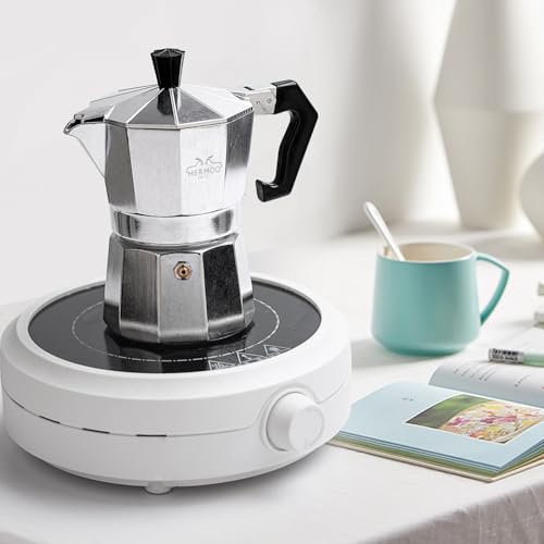 MERMOO YILAN Stovetop Espresso Maker, 3 Cups, 150ml, Moka Pot, Aluminum, Outdoor Coffee Maker, Espresso Machine