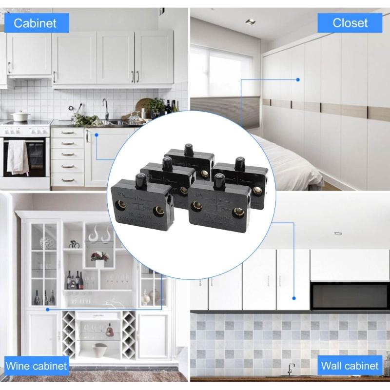 Wardrobe Door  Switches Wardrobe Push Switches Wardrobe Door Contact Switches Door Actuator for Closet Management