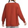 Nike Sportswear Essentials T Shirts Women's Dark Orange Lapel Moderate Straight Fit FB8721-832