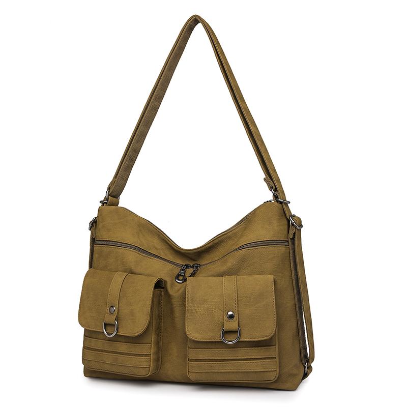 Women's Bag Large Capacity Shoulder Bag Soft Leather Tote Bag Commuter Shoulder Crossbody Bag