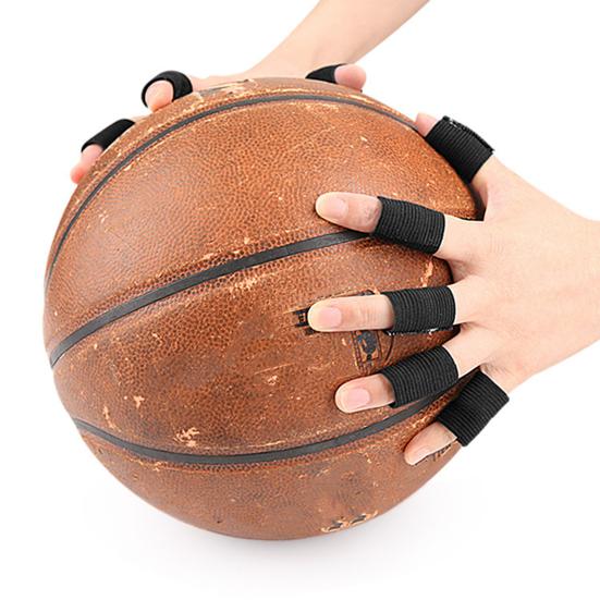 10 stk Sportsfingerhylse Tommelstøtte Beskytter Elastisk Pustende Fingerteip for Basketball Tennis Treningsstudio