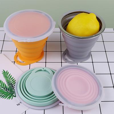 Πτυσσόμενο Κύπελλο Σιλικόνης Ταξιδίου Υπαίθριων Σπορ Αναδιπλούμενο Κύπελλο για Γαργάρες Ανθεκτικό σε Υψηλές Θερμοκρασίες Πράσινο Κύπελλο Ταξιδιού Άσκησης Κύπελλο Νερού