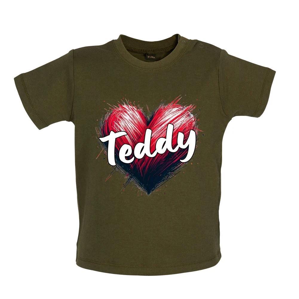 Love Heart Teddy - Baby Kids Boys Girls Unisex T-Shirt / Babygrow - Singer Lyrics Fan Tour Love Conert 100