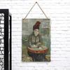 Vintage Van Gogh Style Cafe Character Iron Painting European Art Decorative Mural Living Room Entrance Wall Art