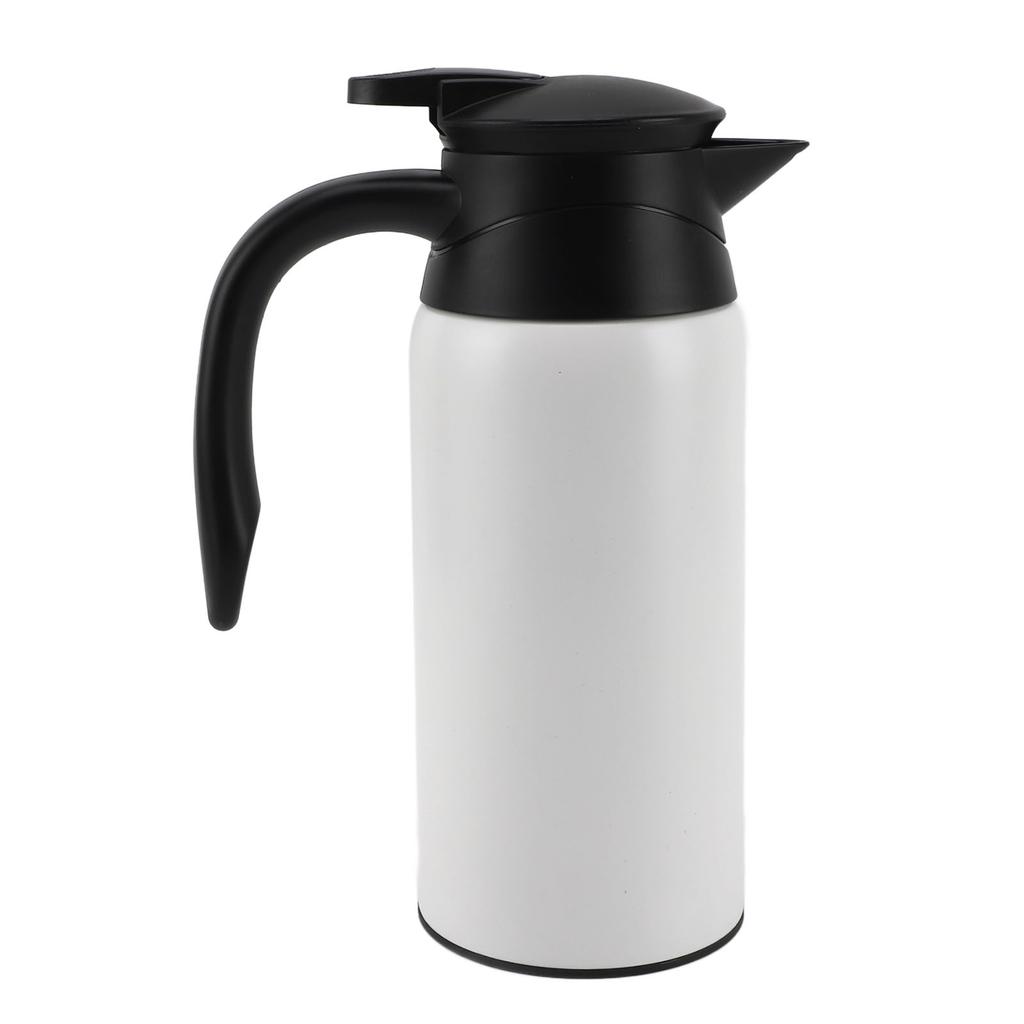 Electric Car Kettle 800ml Capacity Fast Heating Auto Shutoff Stainless Steel 12V 24V Electric Travel Mug for Cars Trucks