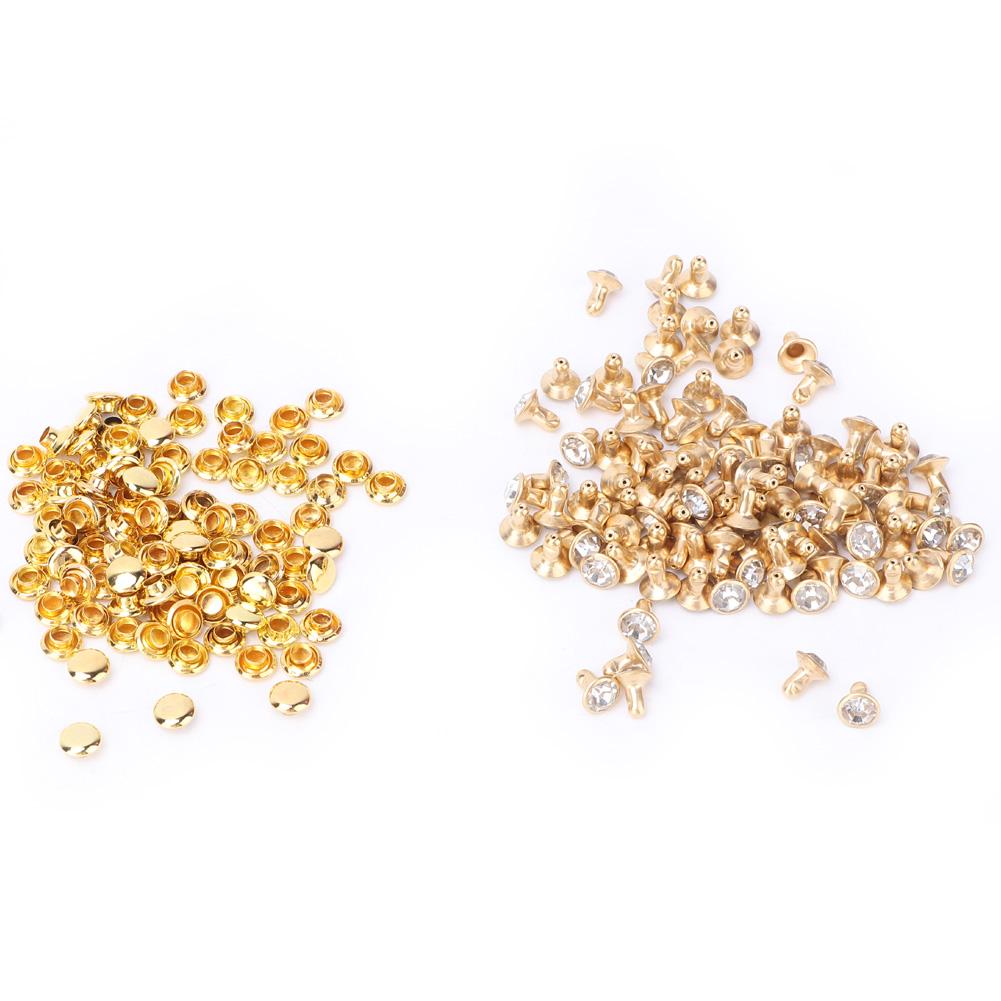 Cloth Crystal Inlay Rapid 7mm Rivets Spots Studs Cap for DIY Leather Craft Decoration(#4)