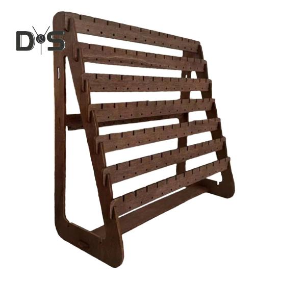 

Держатель для сережек, стойка для хранения ювелирных изделий, большая вместимость, многослойный дизайн, стойка для демонстрации сережек-гвоздиков, держатель для ювелирных изделий, органайзер коричневый