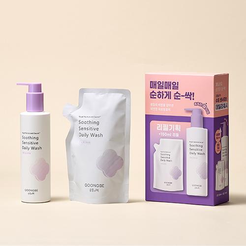 

GOONGBE Средство для интимной гигиены Успокаивающее для чувствительной кожи - Выберите 1 из 3 (Гель/Пена/Дуо) [Gel] Daily Wash (200+150ml)