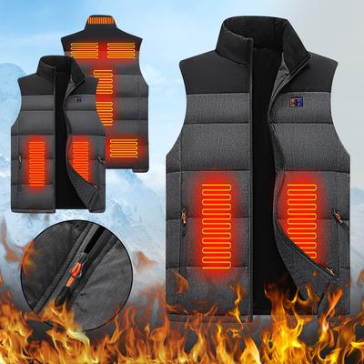 Chaleco calefactor eléctrico inteligente de temperatura constante con control dual 11 recientemente actualizado