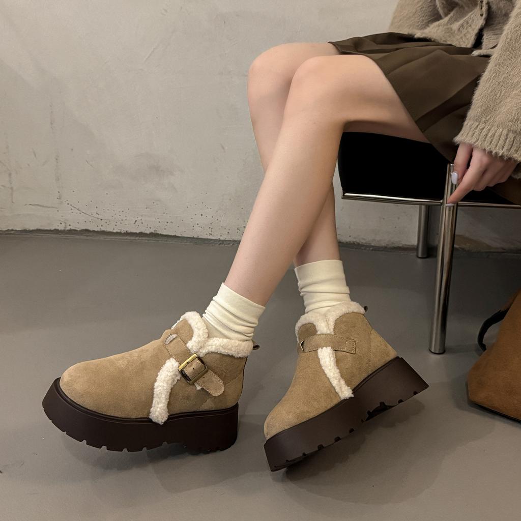 Women's thick-soled winter lightweight warm cold padded snow boots non-slip wear-resistant casual sneakers cotton boots