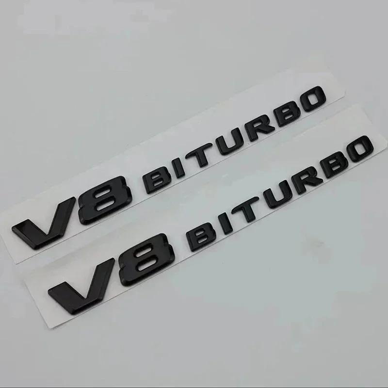 Glossy Black Car Rear Trunk Letters Badge Emblem Logo Sticker For Mercedes-Benz G63 AMG W463 W464 G 63 V8 BITURBO Accessories TN2