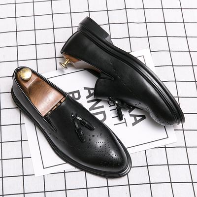 Fashion Brand Mens Leather Office Flats Wedding Banquet Luxury Loafers Comfortable Designer Oxfords Business Formal Korean Shoes for Men