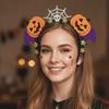 Glitter Stars Pumpkin Headband Felt Bat Wings Hair Hoop Halloween Hairband  Parade