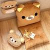 Rilakkuma Bear Sibling Backrest Cushion: Perfect Gift for Office, Dorm, or Sofa
