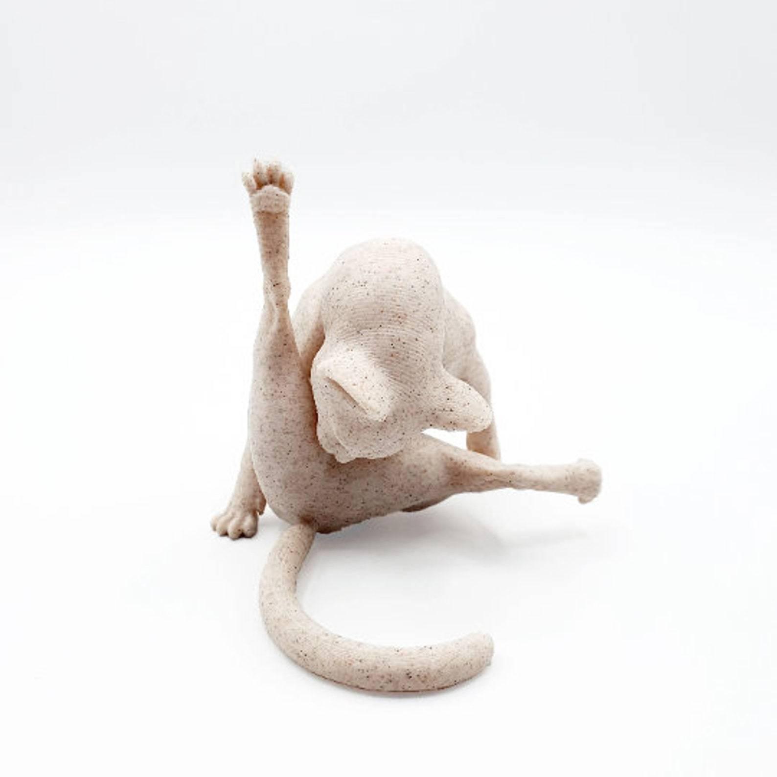 

Без стыда Скульптура кошки Забавная фигурка кошки Кошка вылизывает задницу Фигурка Милая мультяшная смоляная статуэтка кошки Фигурка животного Статуи кошек