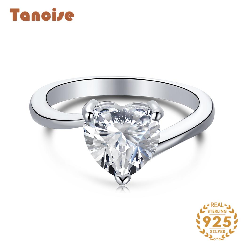 Tancise – bague classique en argent Sterling 925 et Zircon pour femmes, bijoux pour dames, cadeau de fête de promesse de mariage