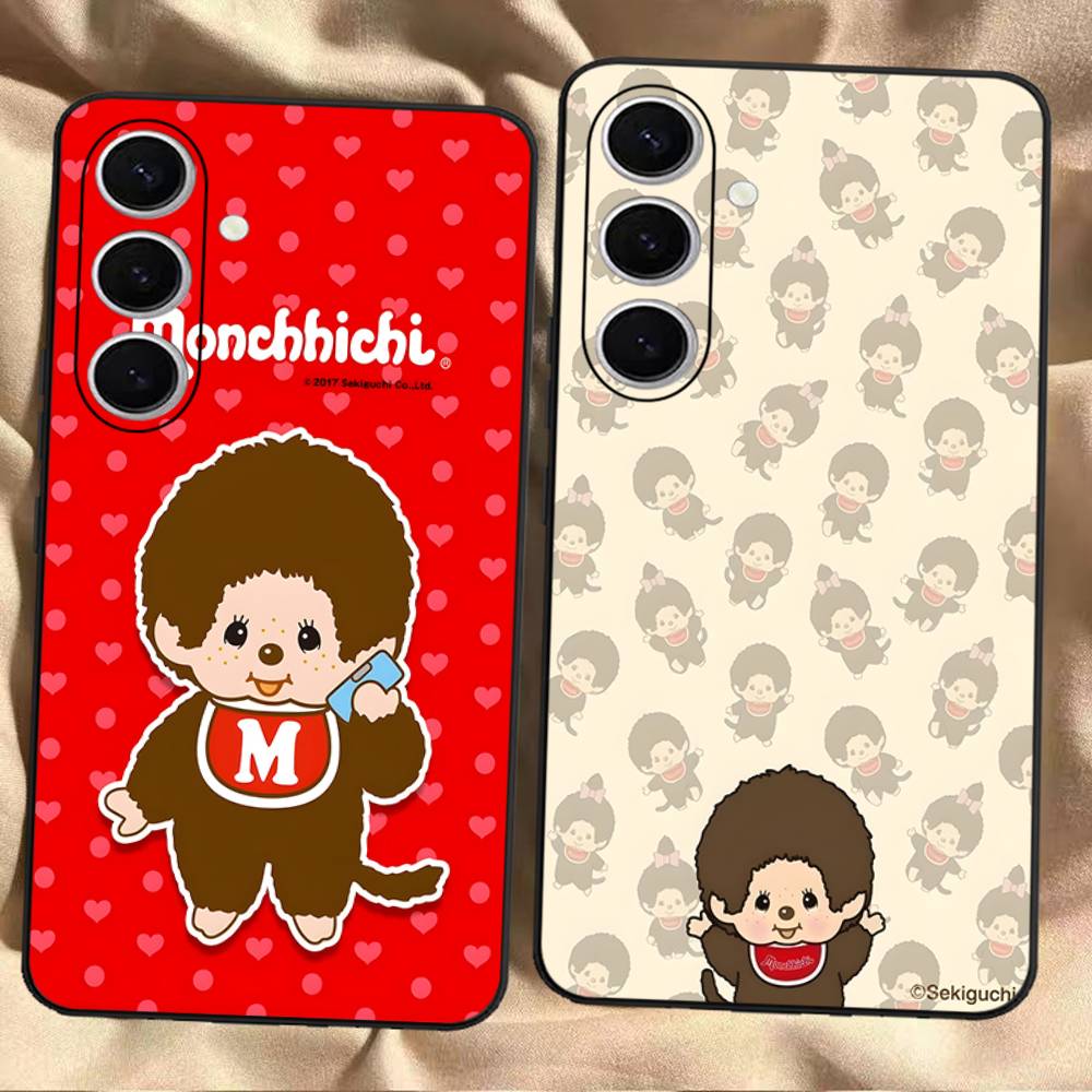 kawaii IP M-M-Monchhichis Phone Case For Samsung S 24 fe 25 Ultra plus 20 lite 21 30 22 23 24 22 Ultra 5G Fundas
