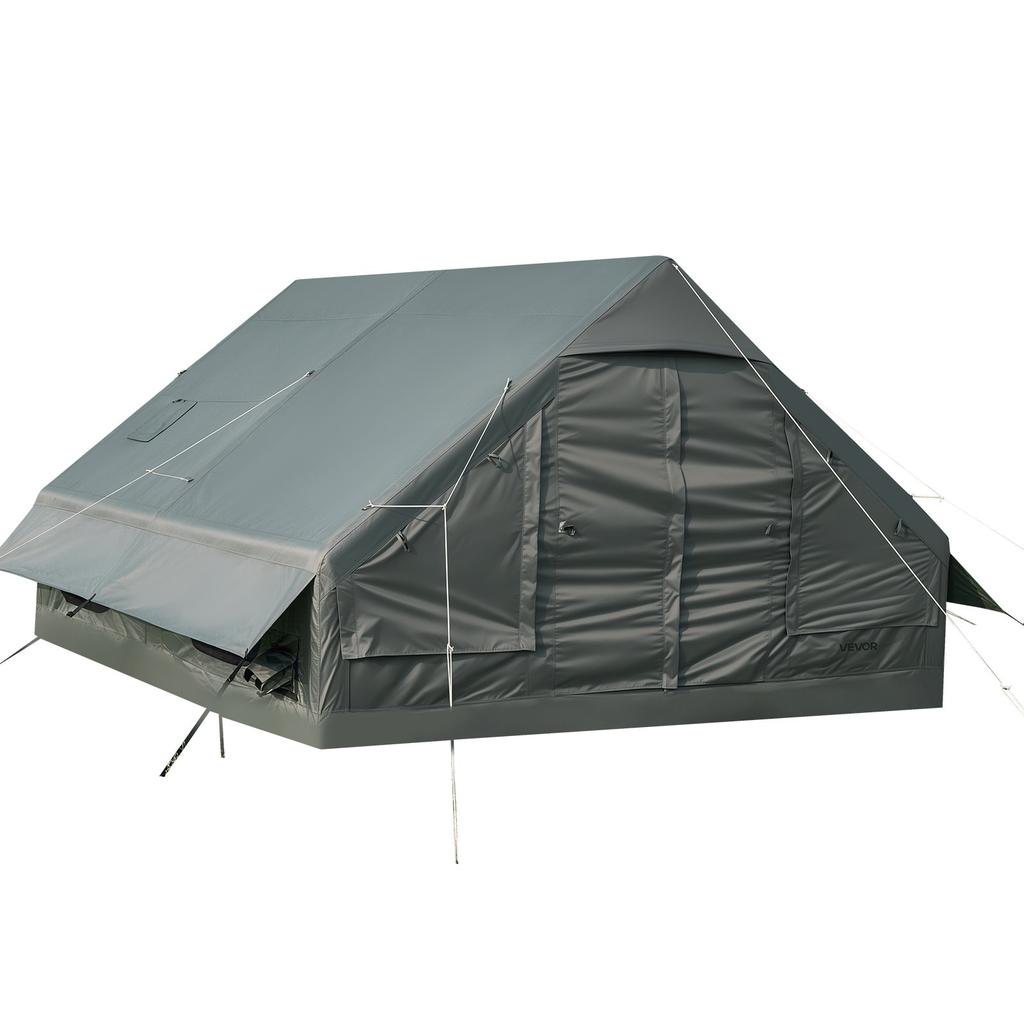 VEVOR Tenda Gonfiabile per Campeggio 5-8 Persone Tenda Gonfiabile con Pompa a Mano, per Famiglia Outdoor Glamping, Impermeabile 420D Oxford