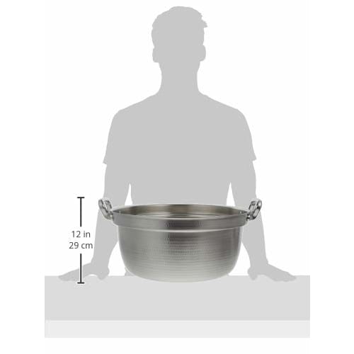 Akao Aluminum DON Hammered Round Pot, 48cm, Aluminum Alloy, Aluminum Die-Cast Handle, Japan, AEV02048
