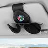 Sunglasses Holder For Car Leather Glasses Frame, Eyeglass Hanger Card Clip Car Sun Visor Accessories Compatible With Alfa Romeo