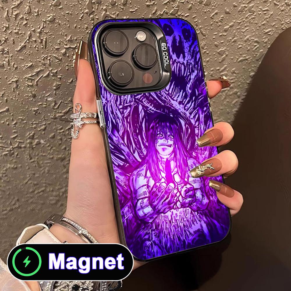 

JJK Mahito Phone Case for iPhone 17 16 15 14 13 12 11 Air Pro Max Plus Colorful Silver MagSafe Cover iPhone 11