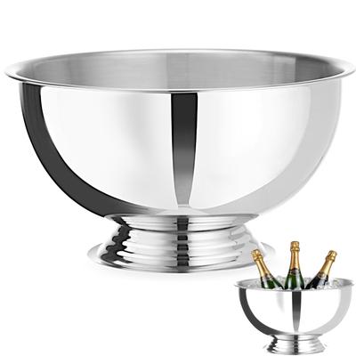 Stahl-Bowle-Schale für Champagner-Bowle 13 l Ø. 393x214 mm - silber