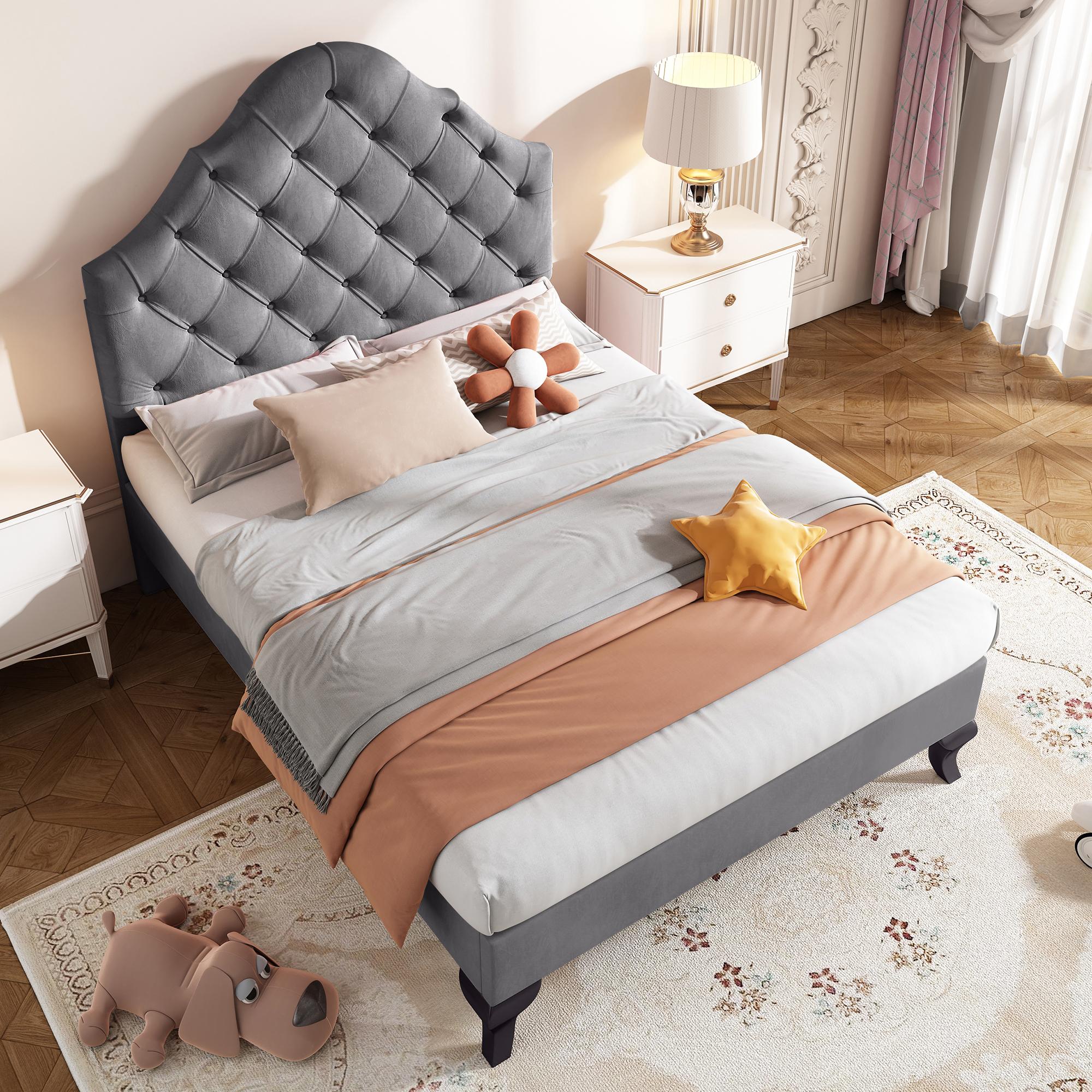 Upholstered bed 90*200 with slatted frame