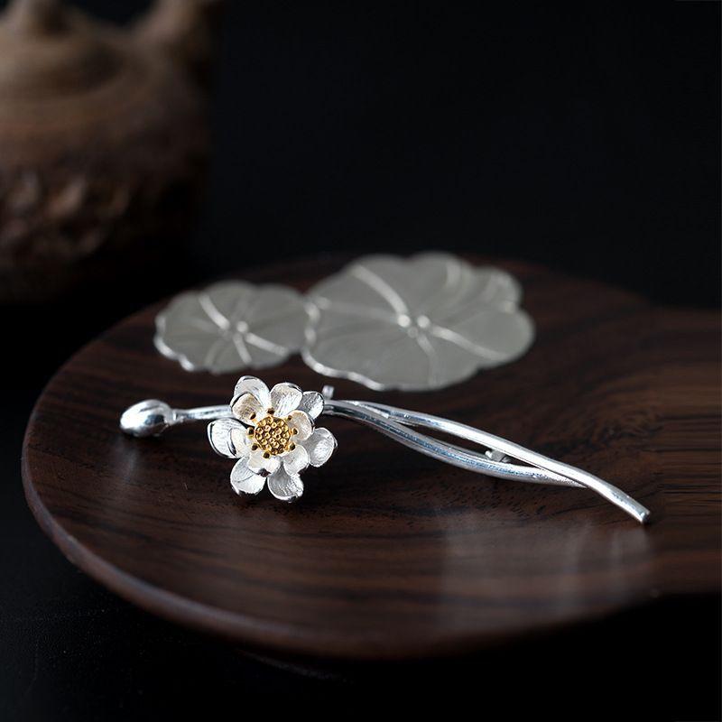 Svěže růžové malé květinové brože pro ženy klasická jehlice čínský styl vynikající šperky doplňky k čipao