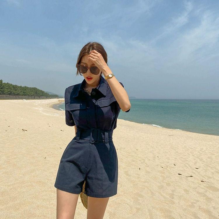 Women s Summer 2026 Chic Two-Piece Set: Petite Professional Workwear Shorts & Suit Small