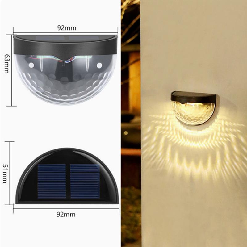 LED Solar Fence Lights Outdoor IP65 Waterproof Wall Lights Corrugated Lights for Fence Terrace Garden Path Decorative Lights