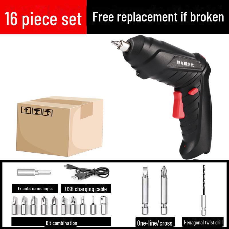 Rechargeable Mini Electric Screwdriver and Hand Drill Set for Home Use