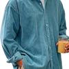 Novas Camisas de Veludo Cotelê para Homens, Manga Longa Soltas Casuais Espessas, Top da Moda Tendência para Outono Inverno