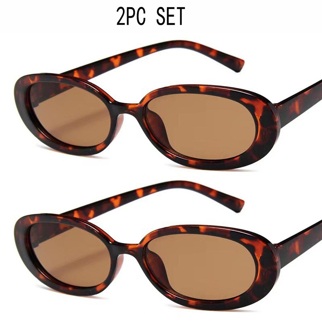 Boho 2pairs Tortoiseshell Oval Frame Glasses Black Glasses women's glasses fashion glasses
