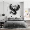 Phoenix Metal Wall Art: Mythical Bird Rebirth Sculpture, Rotating Hook Home Decor & Gift