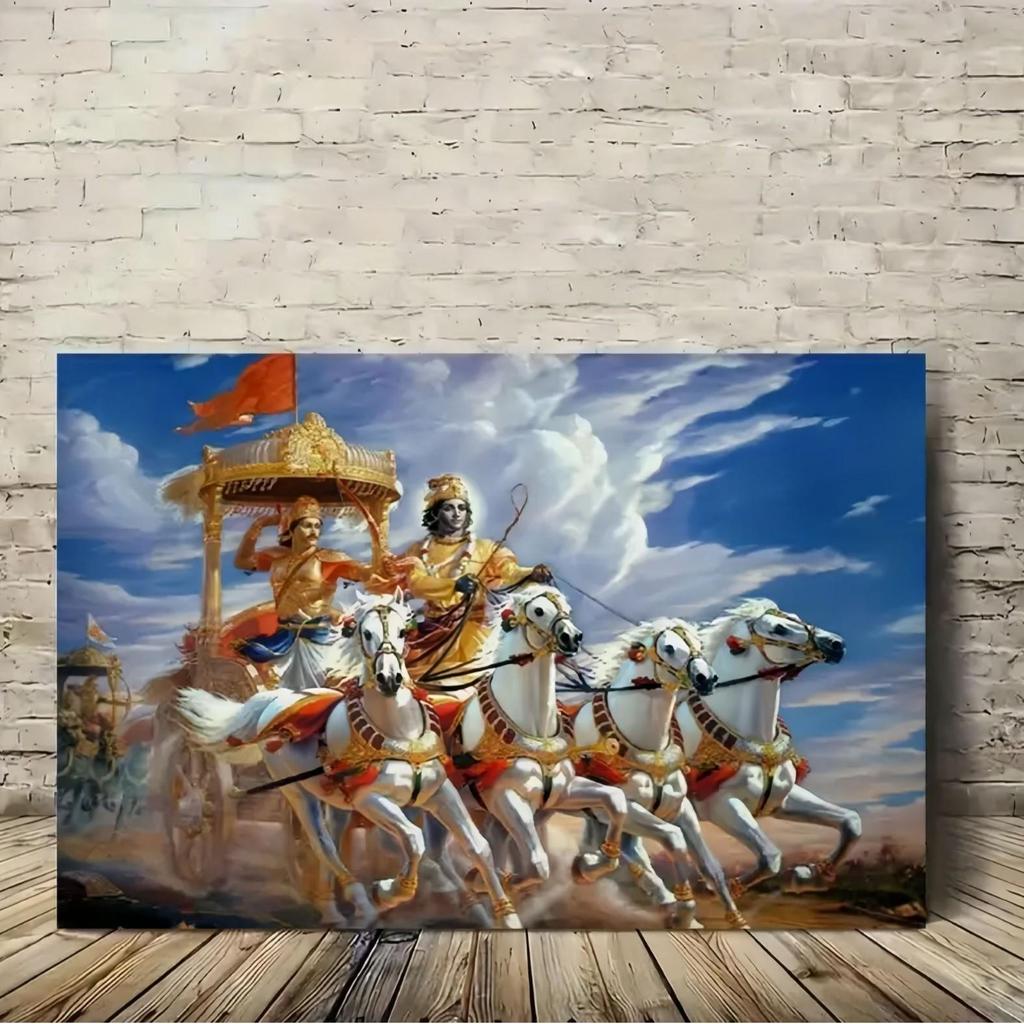 Frameless Canvas Oil Painting with Pine Wood Frame