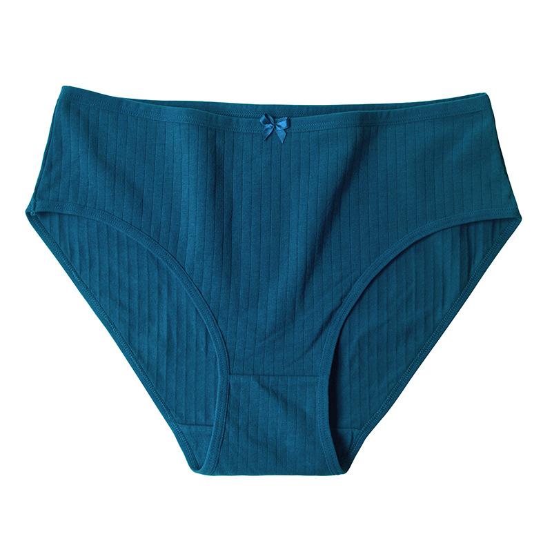

Женские трусики из чистого хлопка с высокой посадкой больших размеров - стиль «Мамочкины треугольники», осенняя коллекция M (Half Waist 31CM)