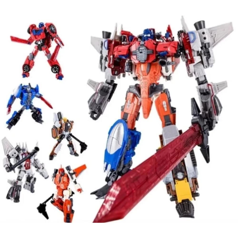 

В НАЛИЧИИ Игрушки-трансформеры Компьютрон Комбинация 5 в 1 W8617 Warbotron Scattershot Фигурка Трансформирующийся Робот Модель Аниме