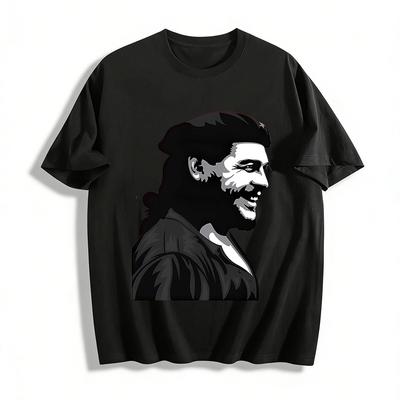 Vintage Che Guevara Print Casual Men's Short Sleeve T-Shirt Pure Cotton T-shirt