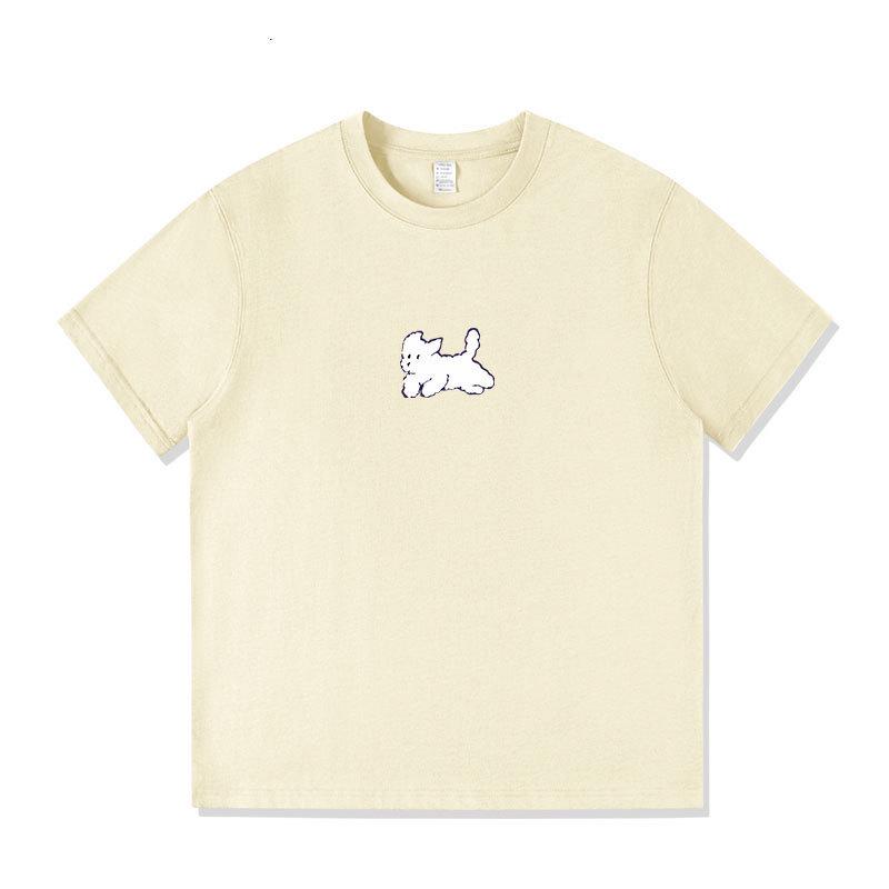 

Женская футболка из чистого хлопка больших размеров - Летний трендовый свободный дизайн с рукавом до локтя 2024 XXL абрикосовый